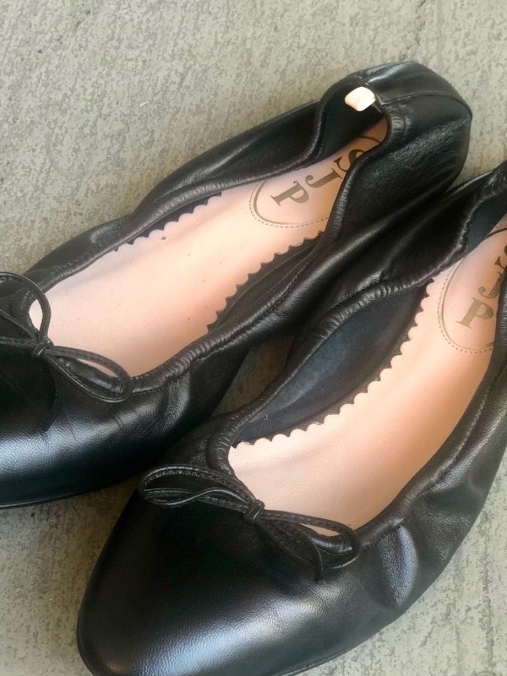SJP by Sarah Jessica Parker Black Leather Ballet Flat